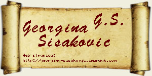 Georgina Šišaković vizit kartica